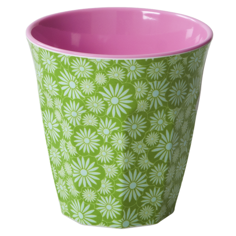 Green Casablance Print Melamine Cup