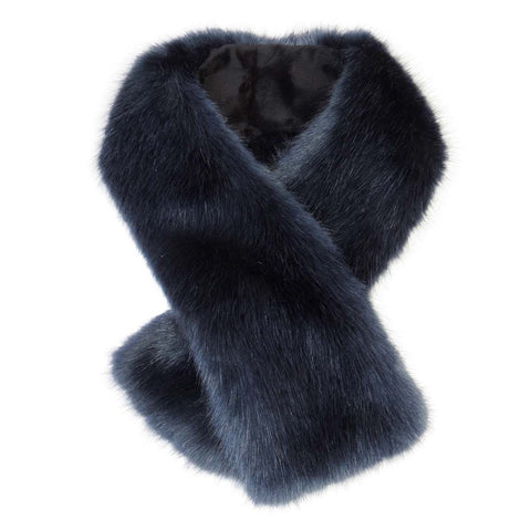 Midnight Faux Fur Tippet Scarf