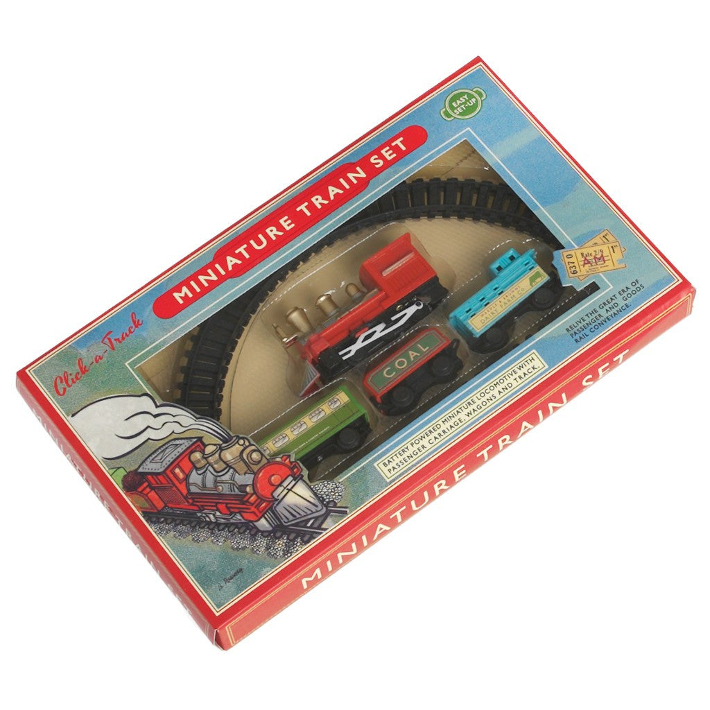 Mini Base Train Set Traditional Miniature Train Set - Indigo Blue Trading