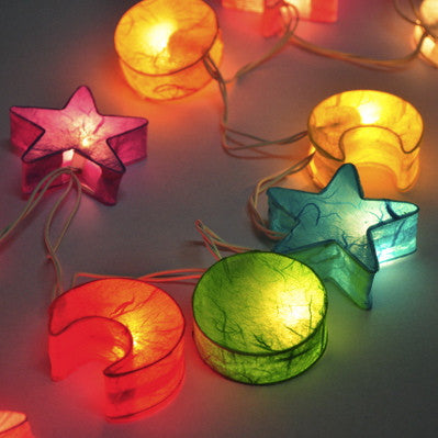 Mixed Stars & Moons String Lighting