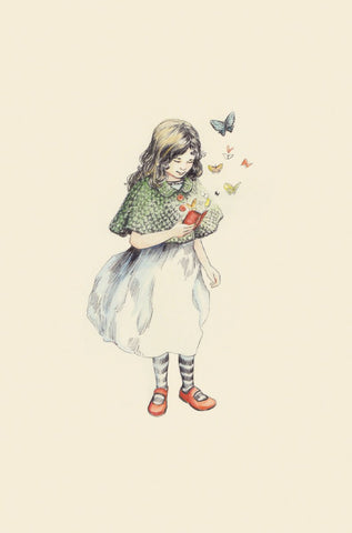 Butterfly Girl Greeting Card