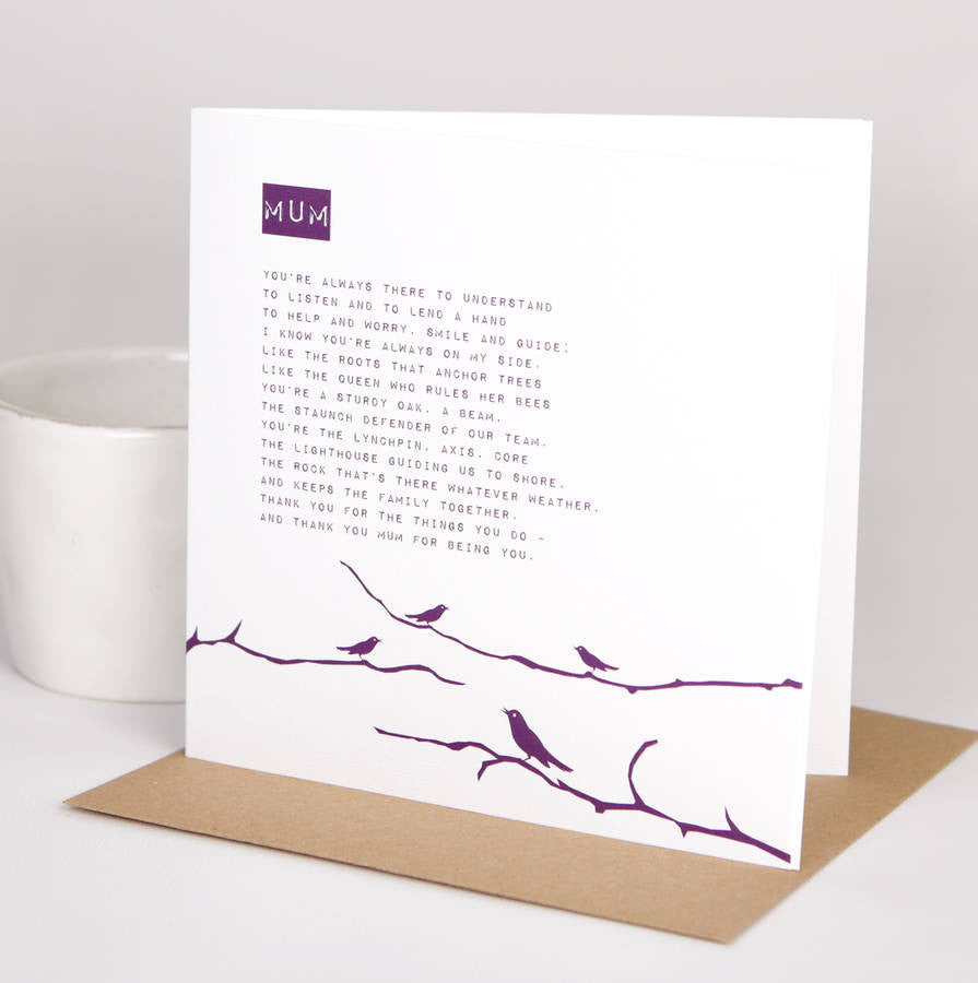 Mum Poem Card