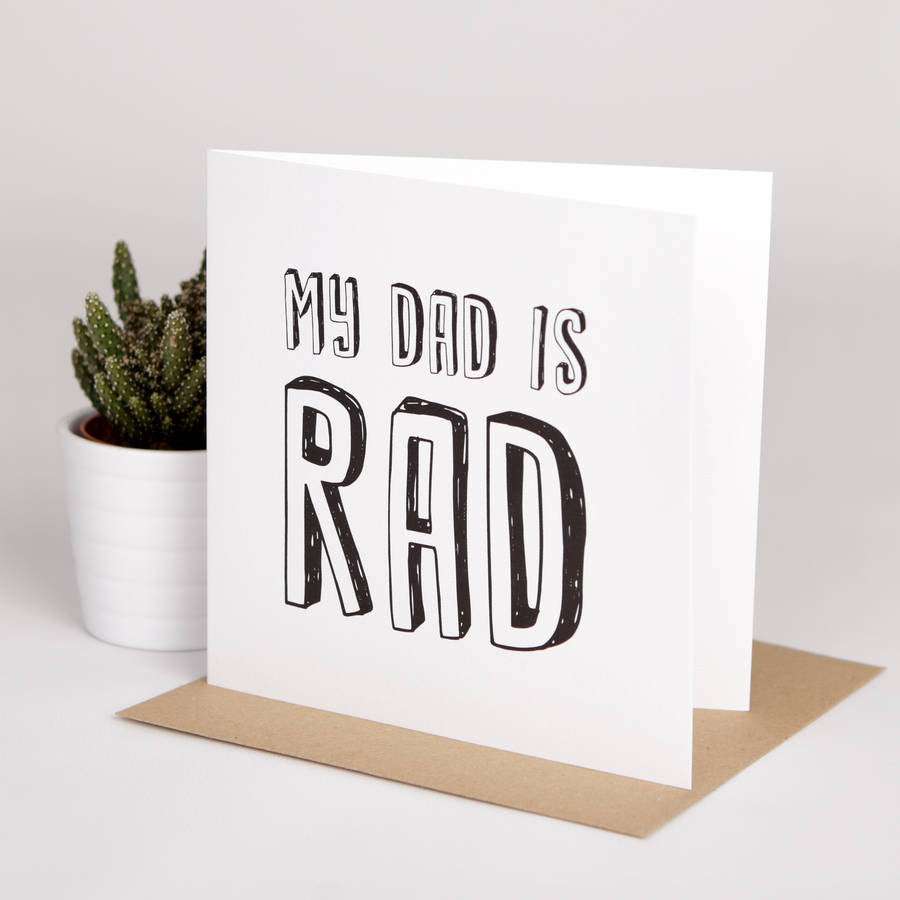 My Dad is Rad Greeting Card