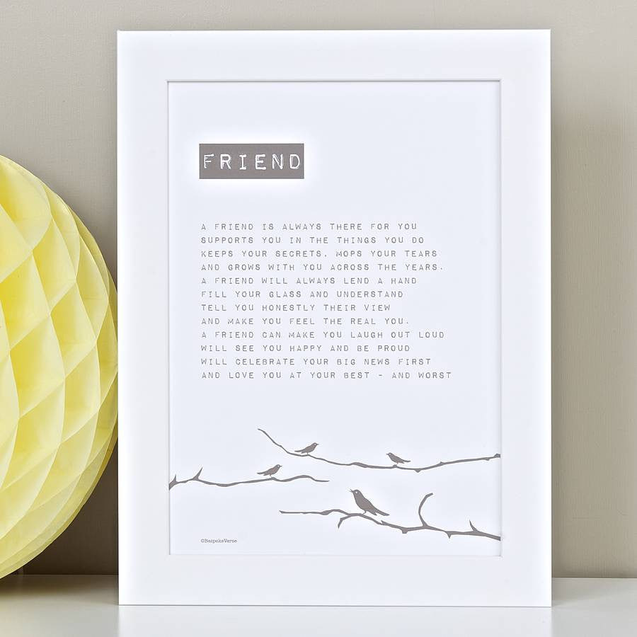 My Friend Bird Poem Print