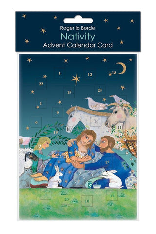 Nativity Advent Calendar Card