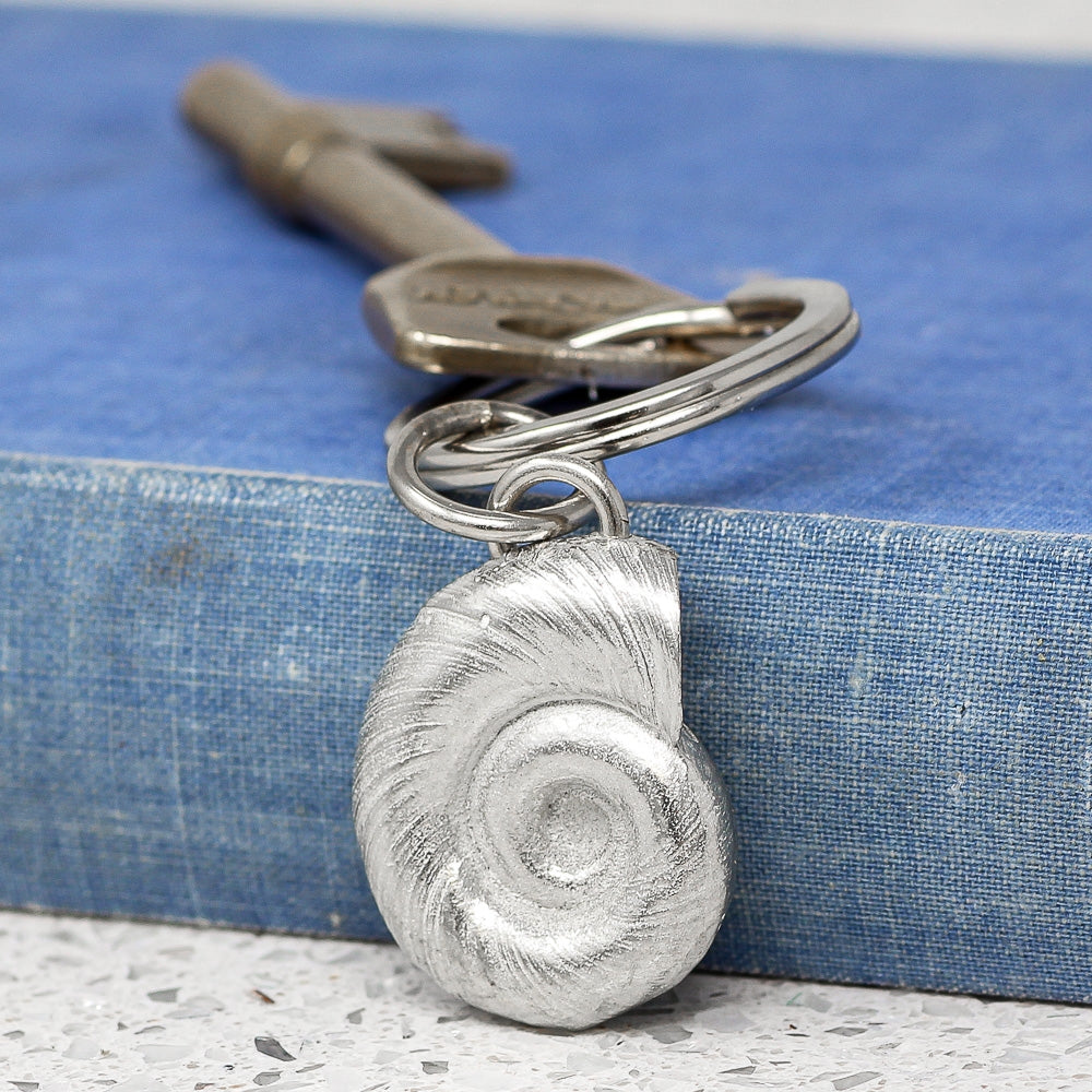 Lancaster & Gibbings | Shell Pewter Keyring | Indigo Blue Trading