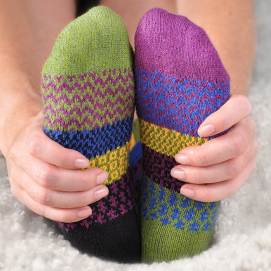 October Morning Mismatched Knitted Socks