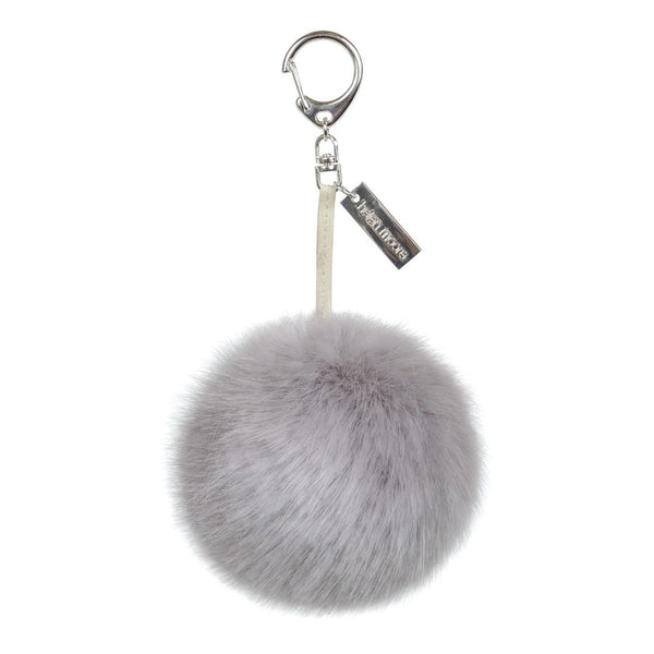 Opal Faux Fur Pom Pom Keyring