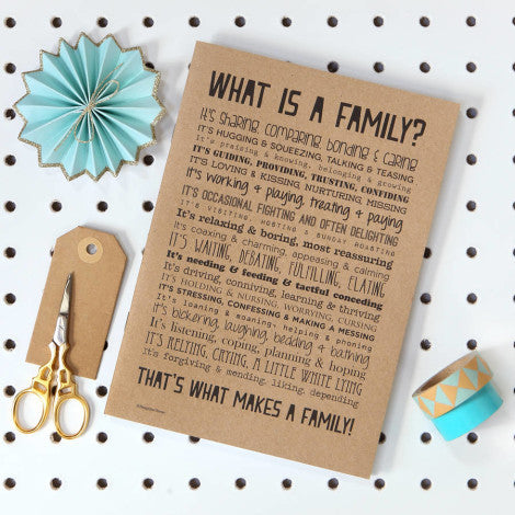 Family Poem Slim Notebook