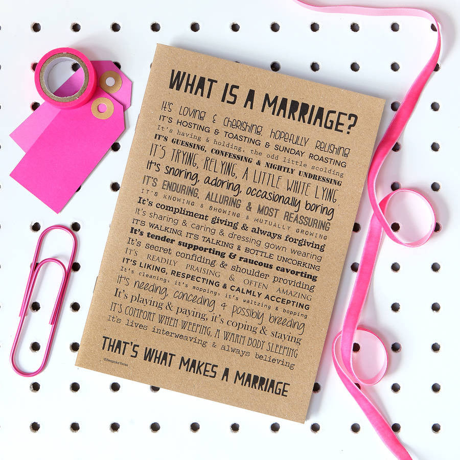 Marriage Poem Slim Notebook