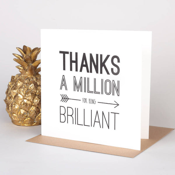 'Thanks A Million' Thank You Card