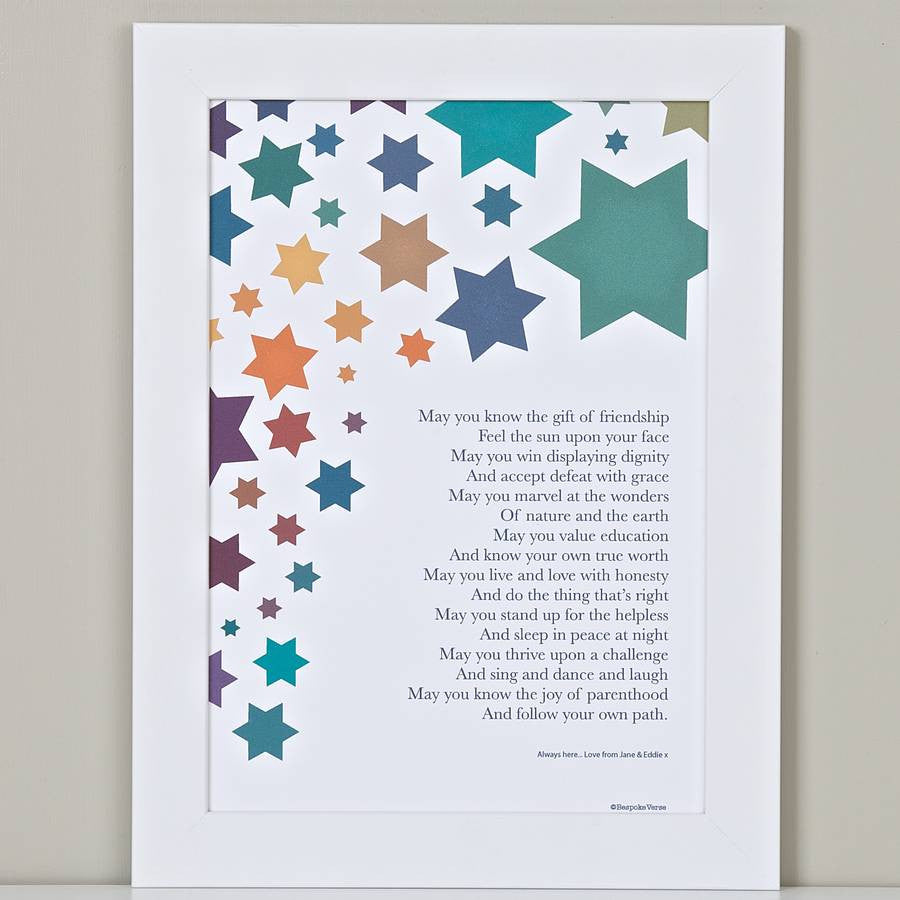 Wishes For A Child Poem Print