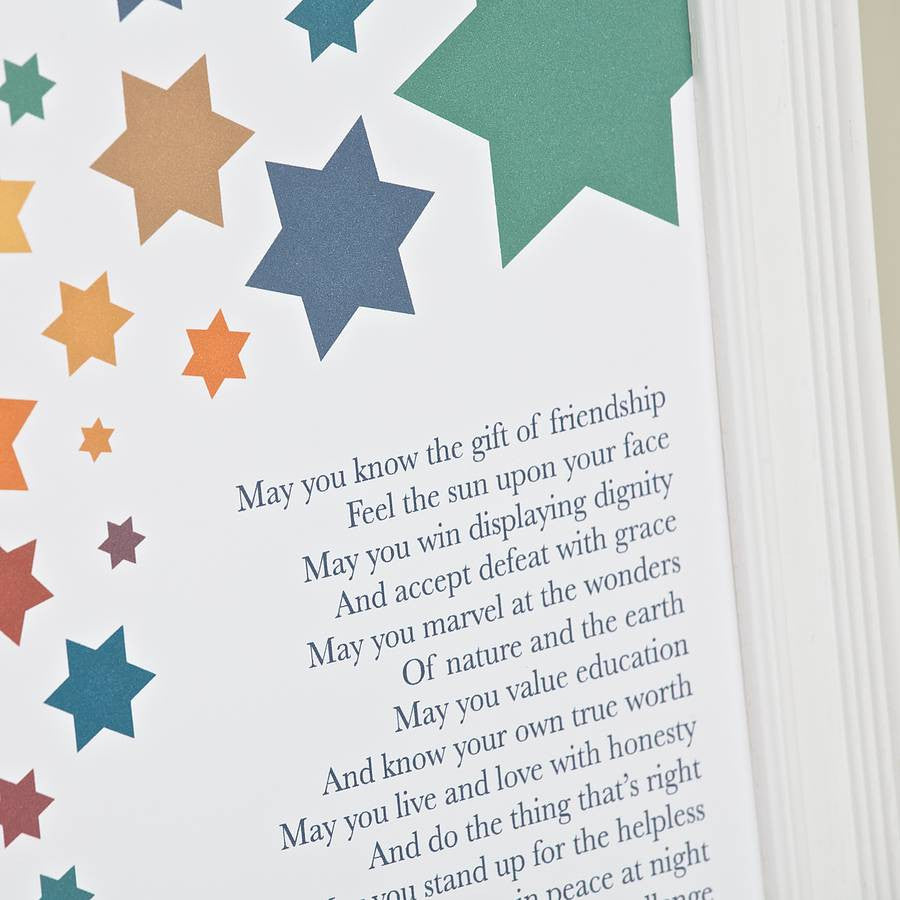 Wishes For A Child Poem Print