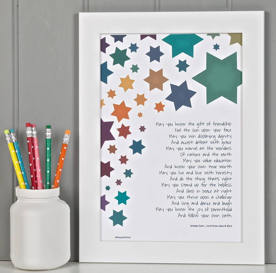 Wishes For A Child Poem Print