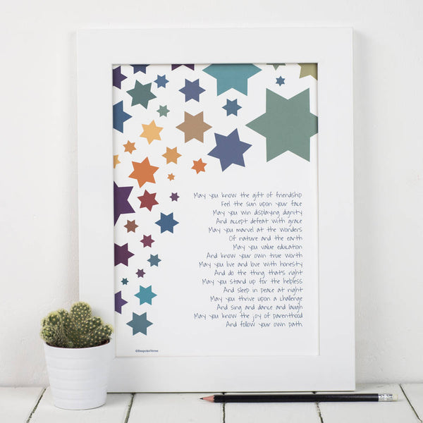 Wishes For A Child Poem Print