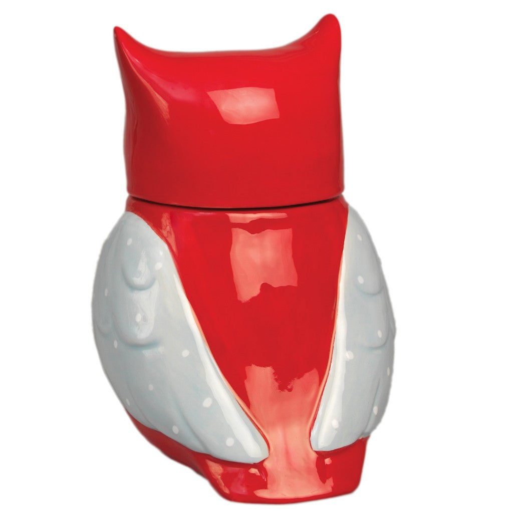 Red Owl Ceramic Cookie Jar