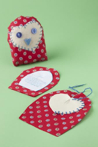Red Owls Sewing Kit