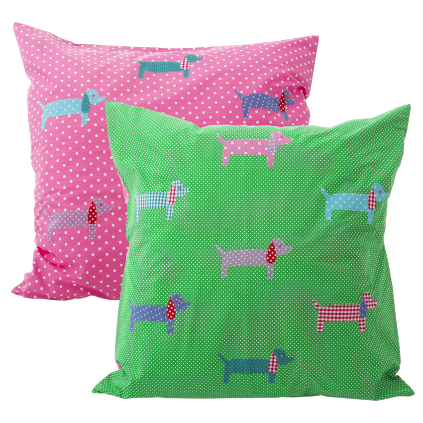 2 Large Dachshund Cushion Covers 60cm