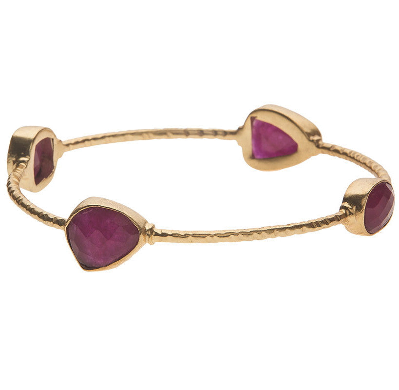 Pink Agate Stone Bangle