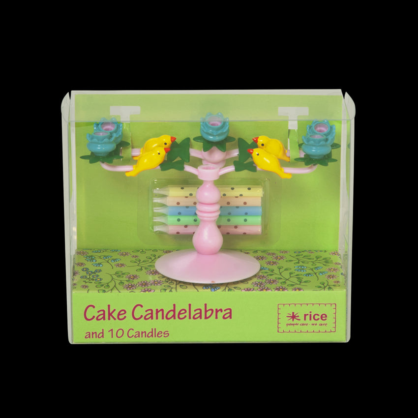 Pink Candelabra Cake Decoration