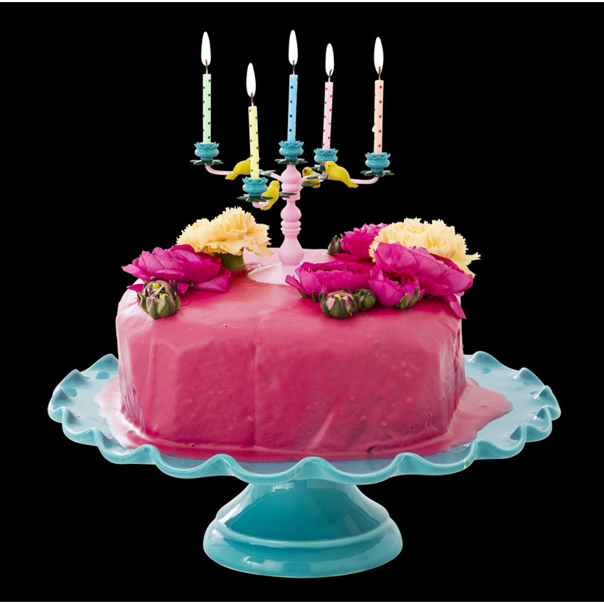 Pink Candelabra Cake Decoration