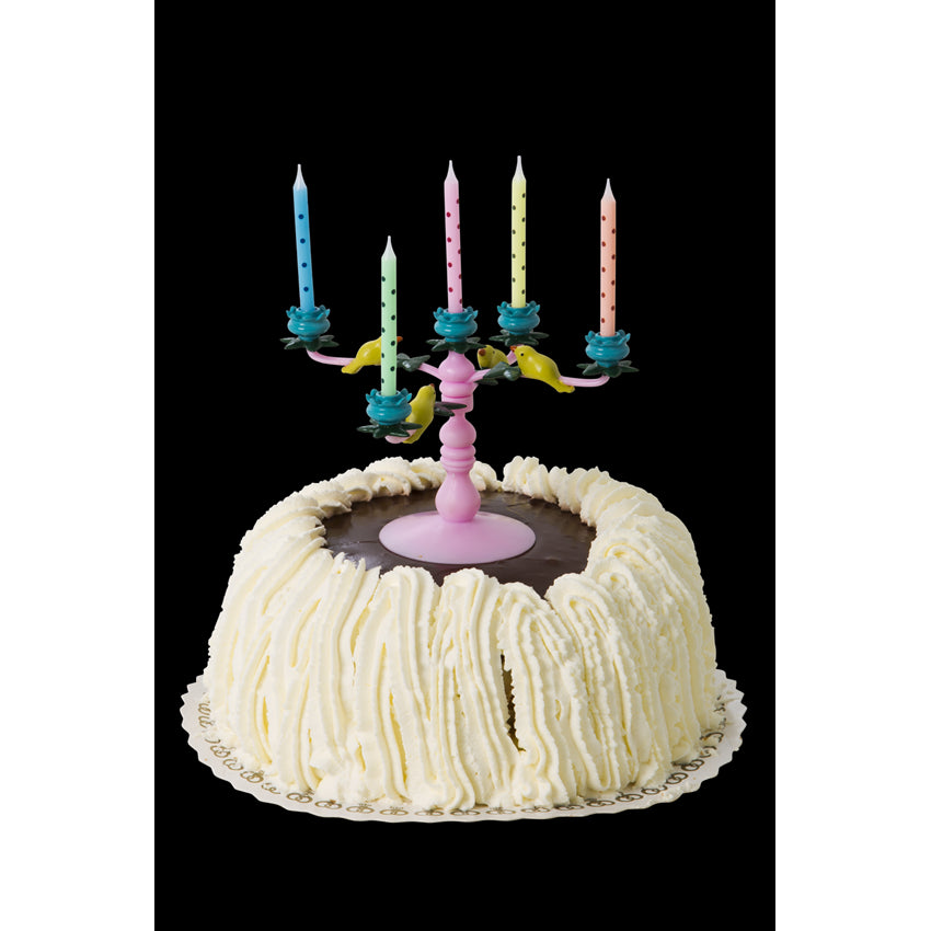 Pink Candelabra Cake Decoration