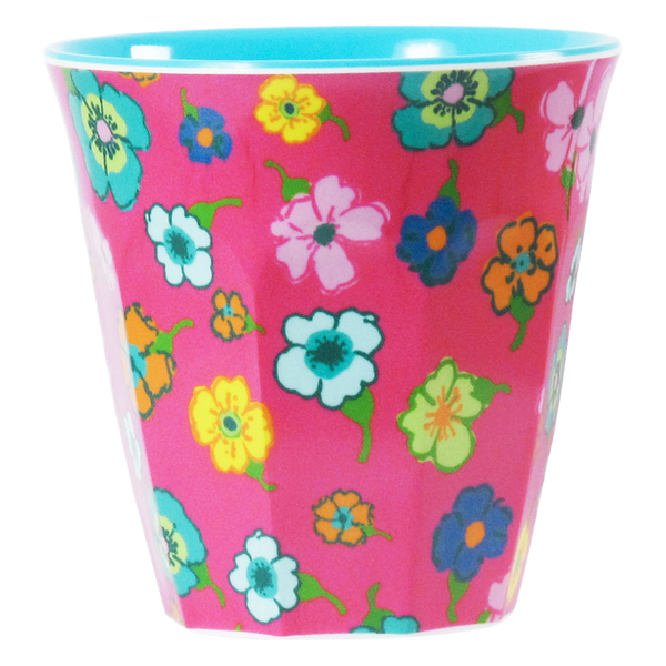 Melamine Pink Flower Print Cup