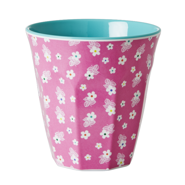 Melamine Pink Flower Print Cup