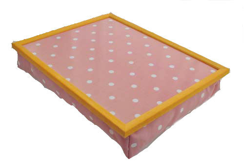 Pink Spot Lap Tray