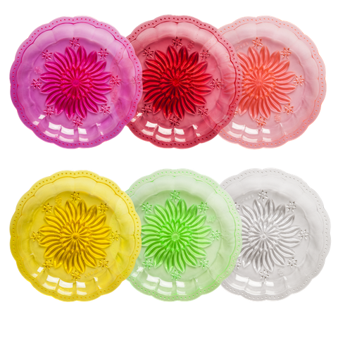 Set of 6 Plastic Picnic Plates