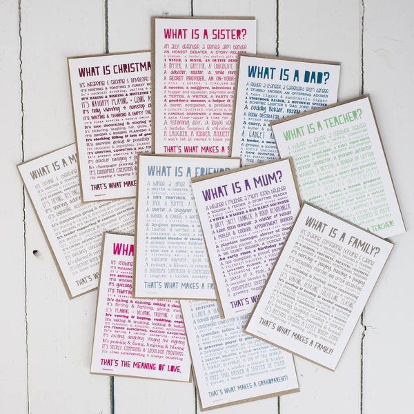 Ten Assorted Poem Print Postcards