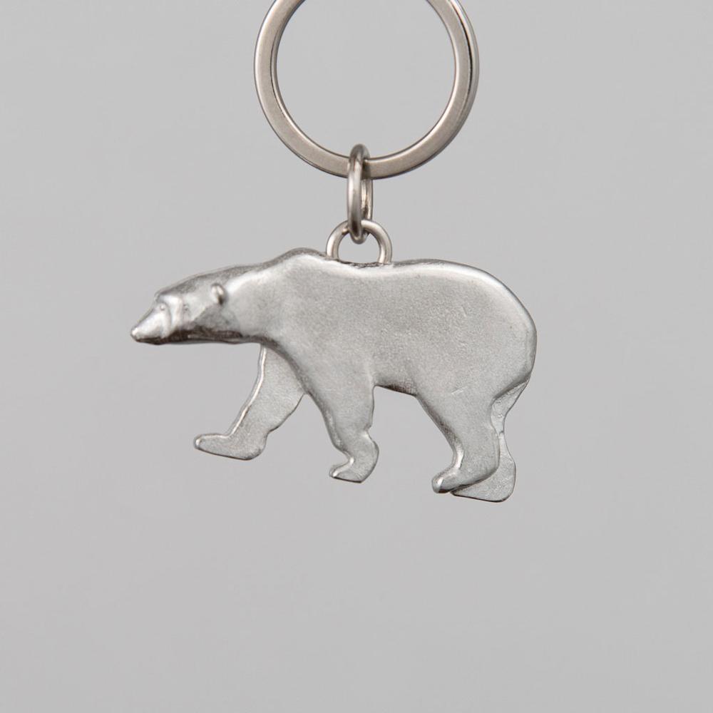 Polar Bear Pewter Keyring