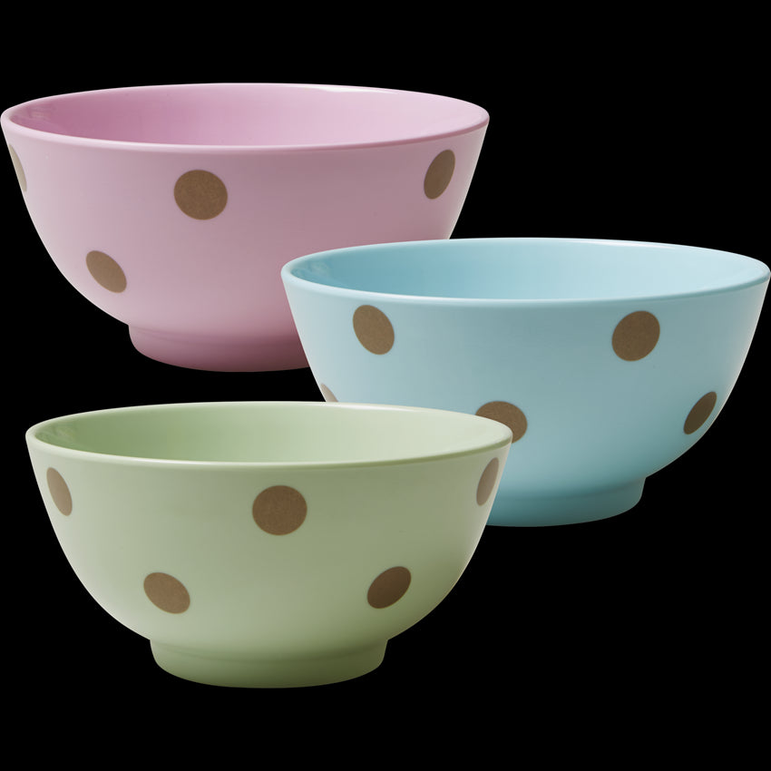 Melamine Bowls with Polka Dots