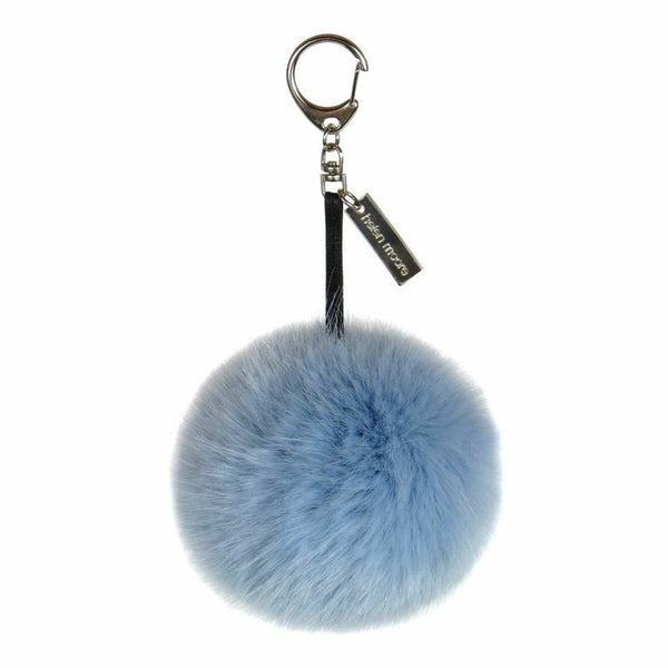 Powder Blue Faux Fur Pom Pom Keyring