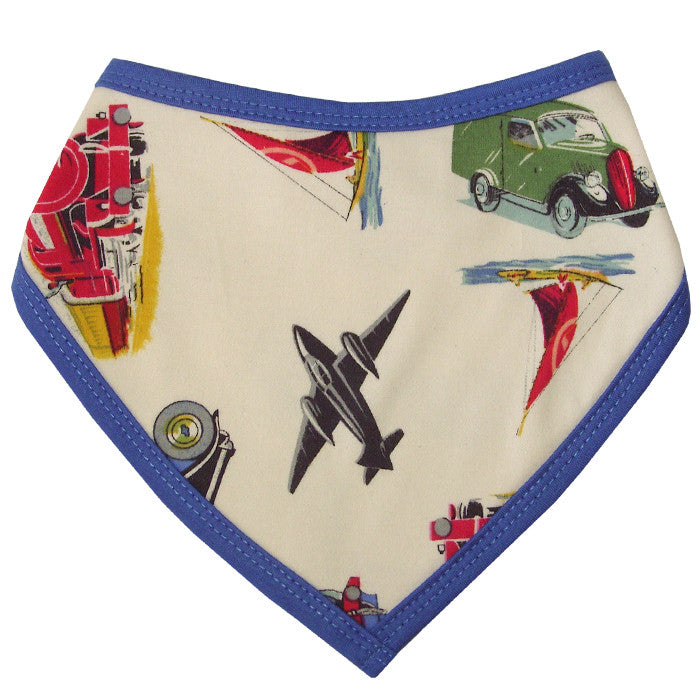 Vintage Transport Bandana Bib