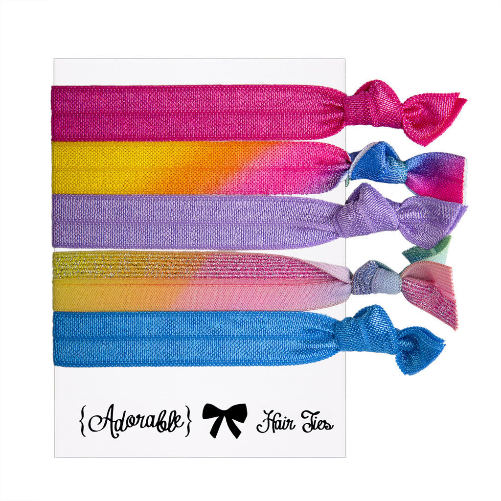 Hair & Wrist Band Multipack (Rainbow)