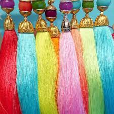 Semi-Precious Beaded Rainbow Tassel Necklaces