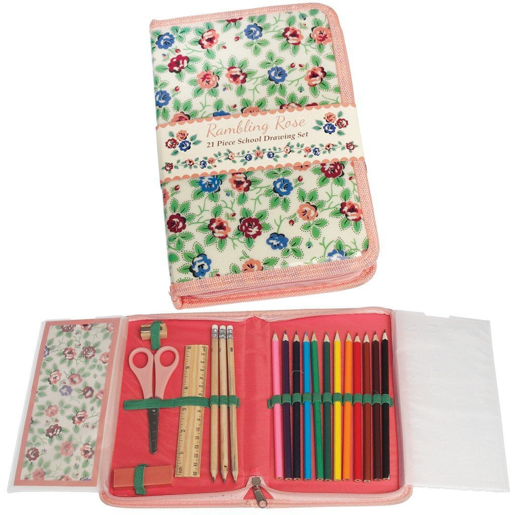 Rambling Rose School Drawing Set