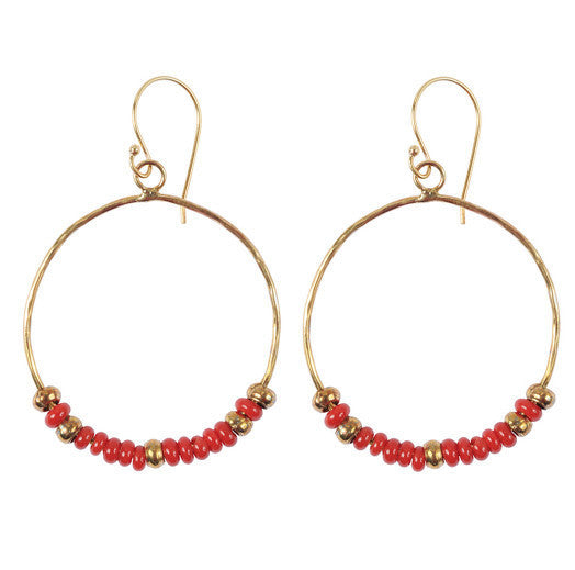 Red Hippy Chic Earrings