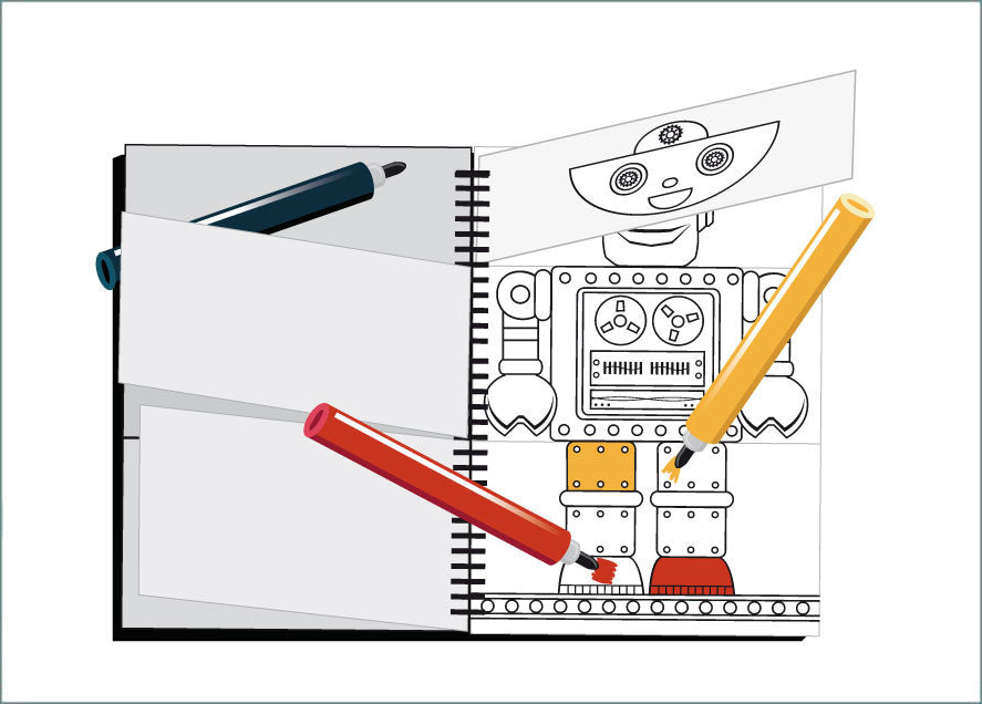 Robot Factory Colouring Book