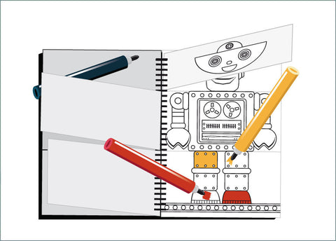 Robot Factory Colouring Book