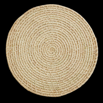 Large Natural Round Handmade Raffia Coaster