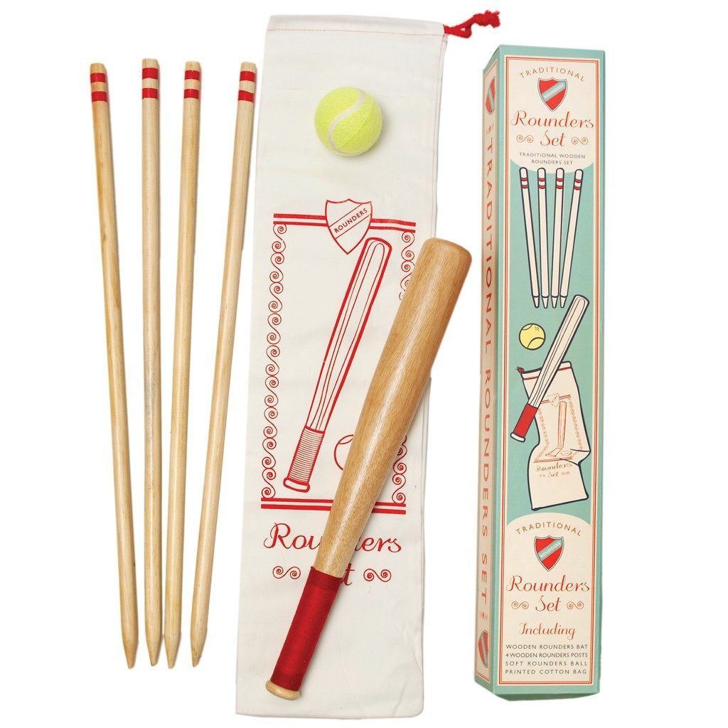 Traditional Wooden Rounders Set