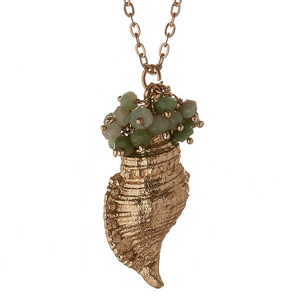 Semi-Precious Sea Shell Necklace