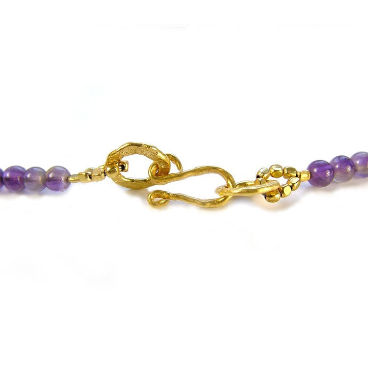 Triple Hoop Amethyst Necklace