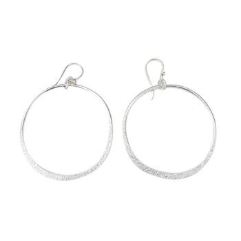 Silver Gypsy Creole Hoop Earrings