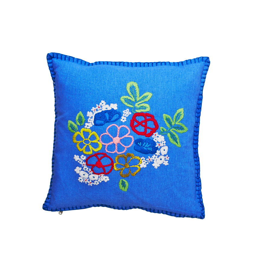 Hand Embroidered Cushion Cover 40cm