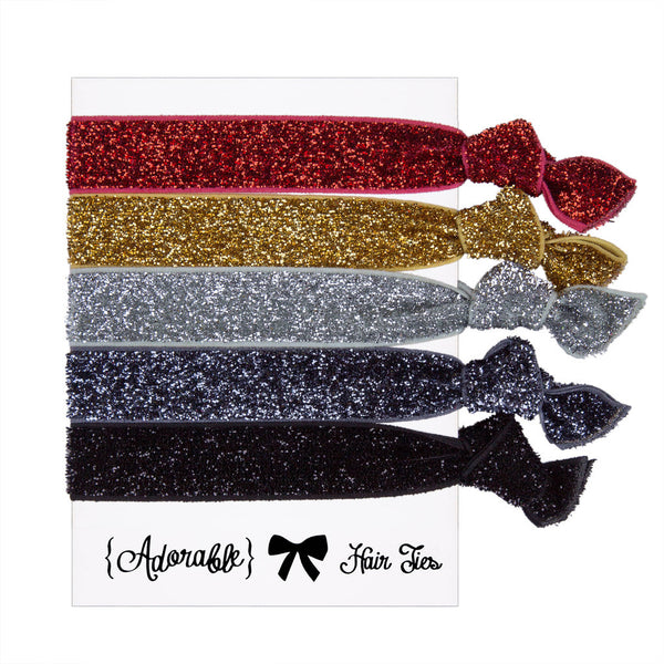 Hair & Wrist Band Multipack (Sparkle)