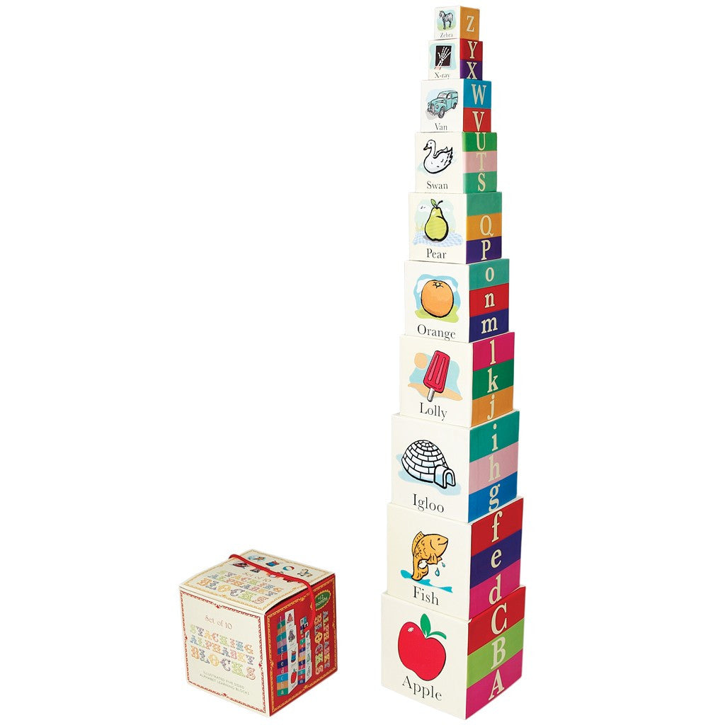 Set of 10 Alphabet Stacking Blocks