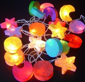 Mixed Stars & Moons String Lighting